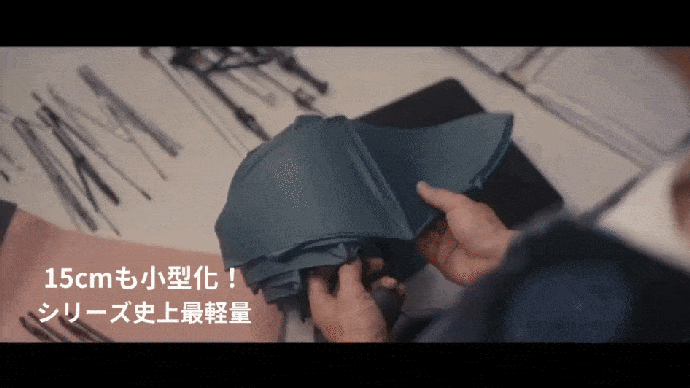 【ROLLS mini 】 ミニマム＆形状記憶。手を濡らさずに仕舞える折り畳み傘